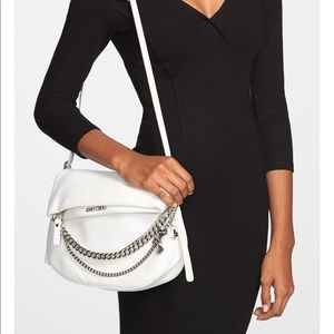 AUTH BLACK Jimmy Choo Edgy Biker Slouchy Crossbody